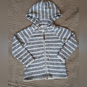 Toddler blue striped zip-up hoodie